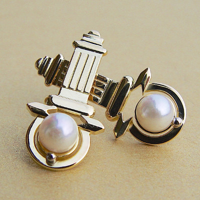 Ohrstecker, Zuchtperle