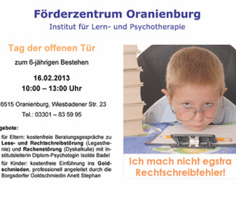 Tag der offenen Tür, Förderzentrum Oranienburg
